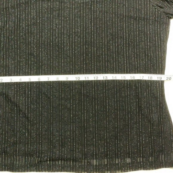 NWT INC Black Silver Mock-Neck Shine Top XXL - Picture 7 of 13